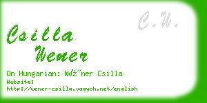csilla wener business card